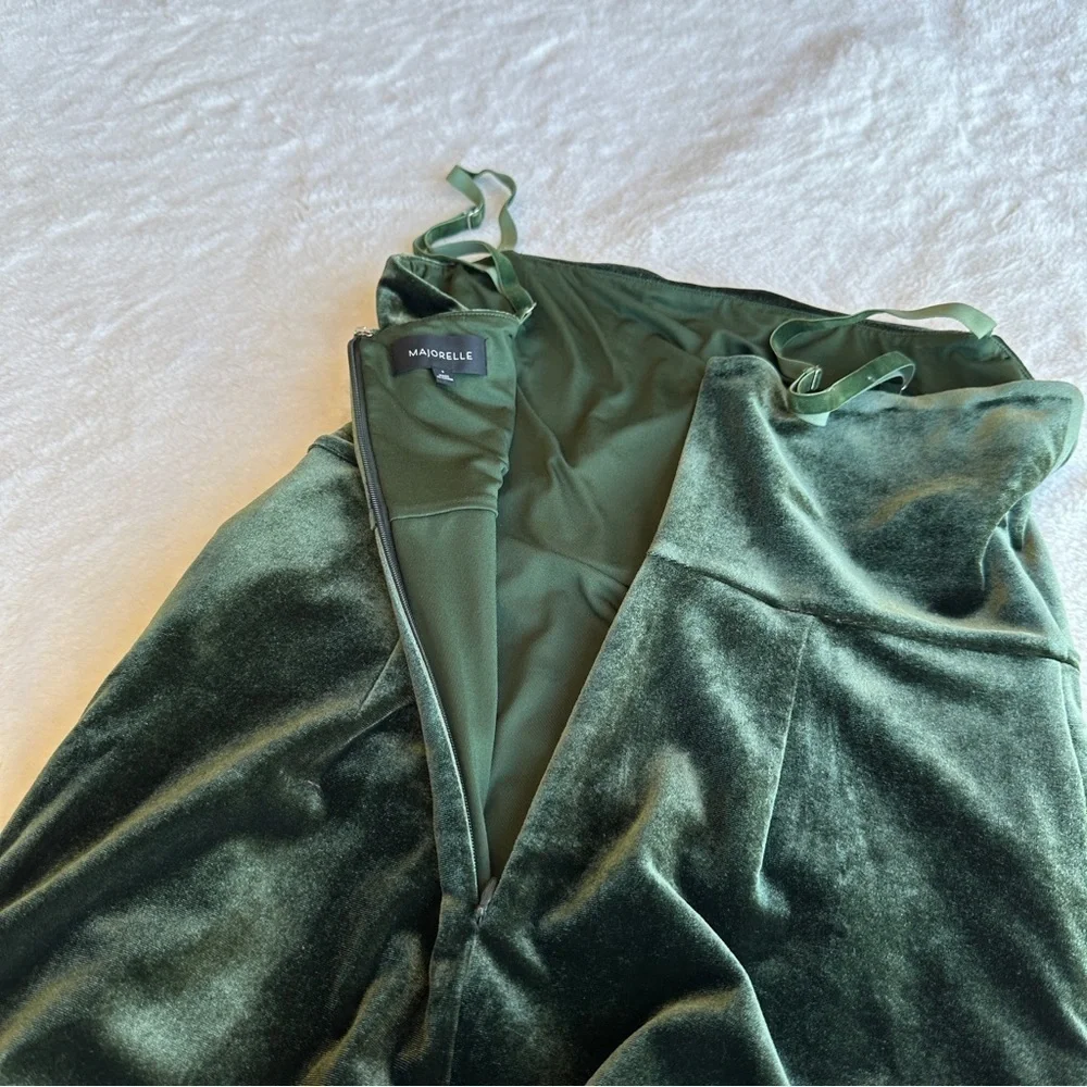 Majorelle NWOT Asbury Velvet Green Sleeveless Mini Dress S